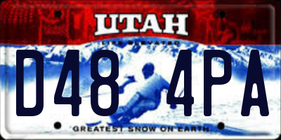 UT license plate D484PA