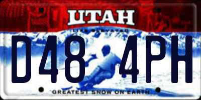 UT license plate D484PH
