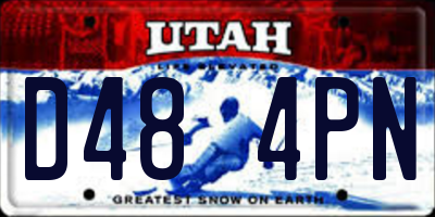 UT license plate D484PN