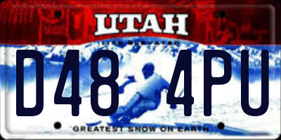 UT license plate D484PU