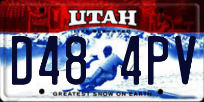 UT license plate D484PV