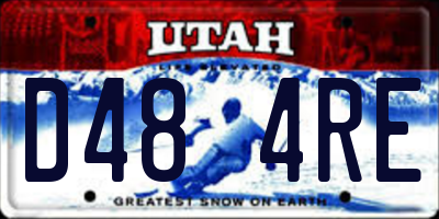 UT license plate D484RE