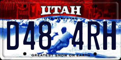 UT license plate D484RH