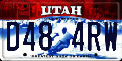 UT license plate D484RW