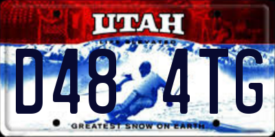 UT license plate D484TG