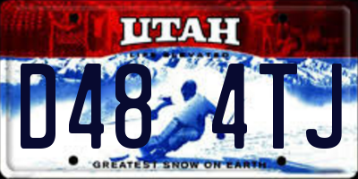 UT license plate D484TJ