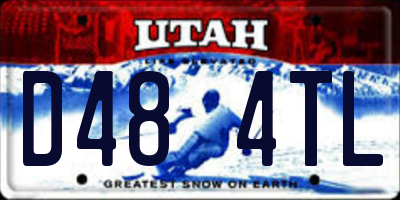 UT license plate D484TL