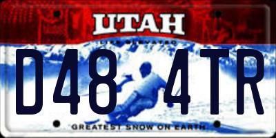 UT license plate D484TR