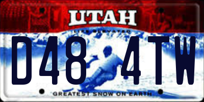 UT license plate D484TW