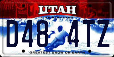 UT license plate D484TZ