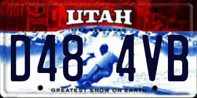 UT license plate D484VB