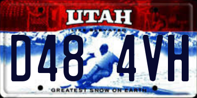 UT license plate D484VH
