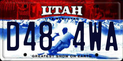 UT license plate D484WA