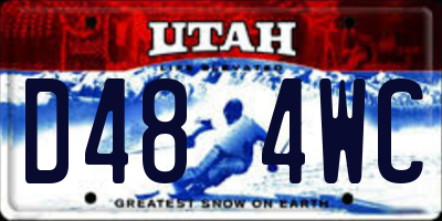 UT license plate D484WC