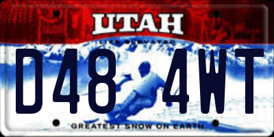 UT license plate D484WT