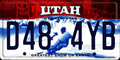 UT license plate D484YB