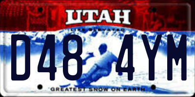 UT license plate D484YM