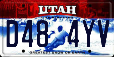 UT license plate D484YV