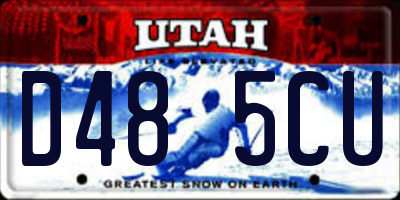 UT license plate D485CU