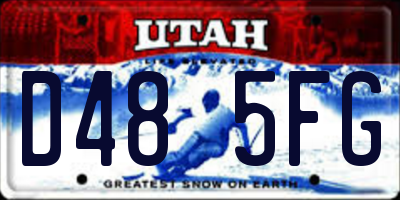 UT license plate D485FG