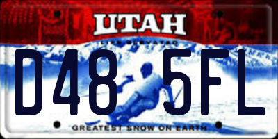 UT license plate D485FL