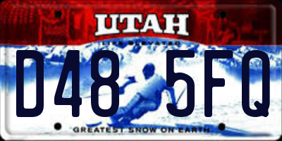 UT license plate D485FQ