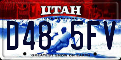 UT license plate D485FV