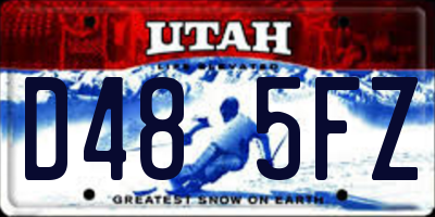UT license plate D485FZ