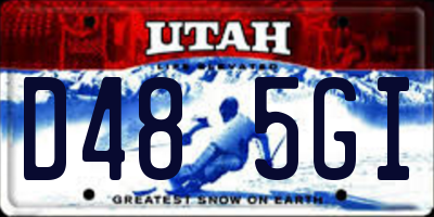 UT license plate D485GI