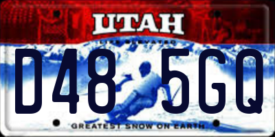 UT license plate D485GQ