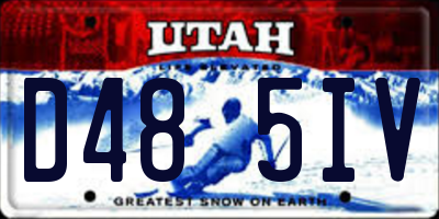 UT license plate D485IV
