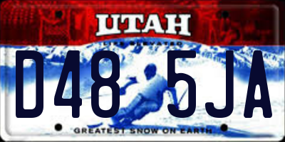 UT license plate D485JA
