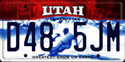 UT license plate D485JM