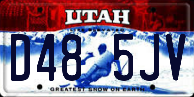 UT license plate D485JV