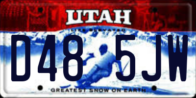 UT license plate D485JW