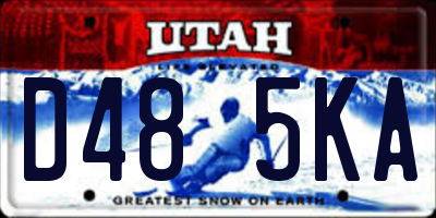 UT license plate D485KA
