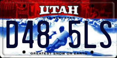UT license plate D485LS