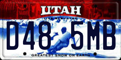 UT license plate D485MB