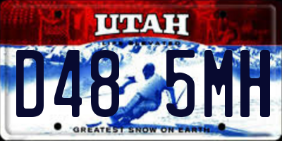 UT license plate D485MH
