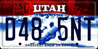 UT license plate D485NT