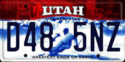 UT license plate D485NZ