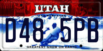 UT license plate D485PB