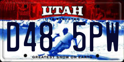 UT license plate D485PW