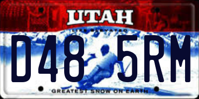 UT license plate D485RM