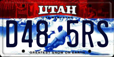 UT license plate D485RS