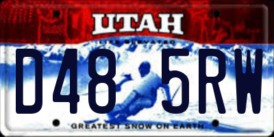 UT license plate D485RW