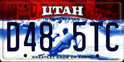 UT license plate D485TC