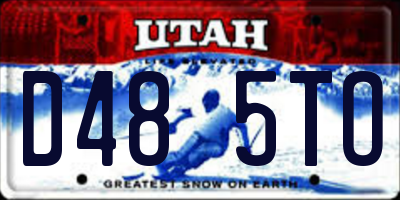 UT license plate D485TO
