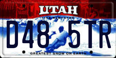 UT license plate D485TR