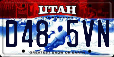 UT license plate D485VN